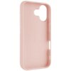 Różowe etui na telefon z wycięciem na aparat i przyciski, wykonane z gładkiego materiału. Produkt jest przeznaczony do modelu Apple iPhone 17.