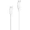 Na zdjęciu widoczne są dwa białe kable z końcówkami USB-C. Kable są ustawione pionowo na białym tle.