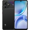Smartfon ZTE Blade A36 4/64GB 6.75" 90Hz Czarny z wyświetlaczem o gradientowym tle i trzema aparatami z tyłu. Na obudowie widoczne jest logo ZTE oraz napis "Super AI Camera".