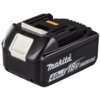 Czarny akumulator z białym napisem "Makita 18V Lithium-Ion" oraz oznaczeniem "4.0Ah" na boku. Na górze widoczny jest biały przycisk oraz złącze do ładowania.