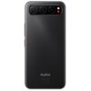 Czarny smartfon z trzema obiektywami aparatu i lampą błyskową w górnej części tylnej obudowy. Na dole widoczny jest napis "nubia" oraz oznaczenie modelu "Model: ZJ468N".