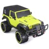 Zdalnie sterowany samochód terenowy w kolorze żółtym z czarnymi elementami, z dużymi oponami i napisem "RUBICON" na masce. Na szybie widoczny jest napis "OFFROAD SERIES", a na boku logo "MAISTO TECH".