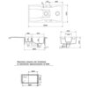 Schemat techniczny zlewozmywaka jednokomorowego z ociekaczem o wymiarach 50x100 cm, z widocznymi wymiarami poszczególnych elementów oraz instrukcją dotyczącą wymiarów otworu do instalacji w blacie. Na rysunku znajdują się szczegółowe wymiary w milimetrach oraz oznaczenia takie jak "R10" i "4.5".