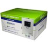 Pudełko zasilacza awaryjnego z napisem "ZASILACZ AWARYJNY", "MOC 600W/900VA", "SINUSPRO 900E PLUS", "12V -> 230V", "ZASILACZ AWARYJNY BEZPIECZNY DOM" oraz logo "VOLT POLSKA". Na opakowaniu znajduje się zdjęcie zasilacza z wyświetlaczem i przyciskami oraz 