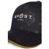 Czarna czapka z daszkiem z widocznym napisem "GHOST OF YŌTEI" na przodzie, ozdobiona subtelnym wzorem i żółtym akcentem na krawędzi daszka.