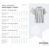 Tabela rozmiarów odzieży męskiej T-shirtów w różnych krojach: Regular Fit, Vintage Fit, z rękawem raglanowym, Loose Fit i Longline Fit, z wymiarami w centymetrach dla rozmiarów od XS do 3XL; po prawej stronie znajduje się ilustracja koszulki z opisanymi wymiarami. Logo "DIFUZED" znajduje się w prawym dolnym rogu.