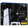Pudełko przedstawia konsolę PlayStation 5 Digital Edition z dwoma kontrolerami, z logo "SONY" w lewym górnym rogu oraz oznaczeniami "825 GB", "4K 120", "HDR". Na dole widnieje oznaczenie wiekowe "7" oraz tekst w kilku językach: "Digital Edition".