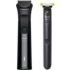 Na zdjęciu widoczne są dwa urządzenia do pielęgnacji zarostu marki Philips. Pierwsze urządzenie ma napis "PHILIPS All-in-One Wet & Dry", a drugie "PHILIPS OneBlade".