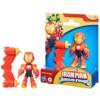 Opakowanie zawiera figurkę Iron Mana z serii "Marvel and his Awesome Friends" oraz dodatkowe akcesorium, z widocznym logo Hasbro i oznaczeniem wiekowym 3+. Na opakowaniu znajduje się napis "IRON MAN" oraz "MARVEL IRON MAN AND HIS AWESOME FRIENDS".