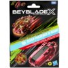 Opakowanie zabawki "Beyblade X" z wyrzutnią i bączkiem Soar Phoenix 9-60GF, z widocznymi napisami: "PULL A FAST ONE", "SOAR PHOENIX 9-60GF", "DELUXE STRING LAUNCHER SET" oraz logo Hasbro i Takara Tomy. Na opakowaniu znajdują się również ilustracje bączka 