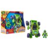 Pudełko z zabawką przedstawia figurkę Iron Hulk z serii "Marvel Iron Man and the Awesome Friends" oraz pojazd w kolorach zielonym i fioletowym. Na opakowaniu widnieje logo Hasbro i Disney Junior, a także napis "Iron Hulk".
