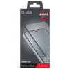 Opakowanie produktu z napisem "sbs" i "SHOCK RESISTANT" w czerwonym sześciokącie, przedstawiające szkło hartowane na telefon. Na dole widnieje napis "Designed for Xiaomi 15T Full Cover Glass EDGE TO EDGE" oraz kod QR.