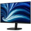 Monitor z cienkimi ramkami wyświetla dynamiczną grafikę w odcieniach niebieskiego i białego, przypominającą wir. Na dolnej ramce widoczne jest logo "PHILIPS".