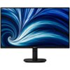Monitor z cienkimi ramkami, wyświetlający dynamiczny, niebiesko-biały wzór przypominający wir. Na dolnej ramce widoczne jest logo "PHILIPS".