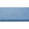 Zdjęcie przedstawia niebieski panel filcowy o kwadratowym kształcie, z widoczną teksturą materiału. Produkt ma wymiary 40 x 40 cm i jest pokazany w dwóch warstwach.