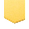 Żółty panel filcowy w kształcie heksagonu, widoczny z bliska, ukazujący teksturę materiału. Produkt ma gładką powierzchnię i wyraźnie zaznaczone krawędzie.