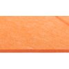 Pomarańczowy panel filcowy o widocznej teksturze, przedstawiony w zbliżeniu, ukazuje szczegóły materiału i krawędzi. Produkt ma kształt heksagonu i jest częścią zestawu dwóch sztuk.