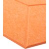Pomarańczowy panel filcowy w kształcie heksagonu z widocznymi zagięciami i teksturą materiału. Produkt ma wymiary 40 x 46 cm.