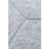 Szary panel filcowy o heksagonalnym kształcie z widoczną teksturą włókien i delikatnymi liniami tworzącymi wzór. Produkt to "Panel filcowy MULTIDECOR Felly Heksagon 02 40 x 46 cm Szary (2 szt.)".