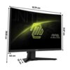 Monitor MSI MAG 244C 23.6" 1920x1080px 180Hz 1 ms [MPRT] Curved Liczba wyświetlanych kolorów 1.07 mld
