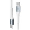 Na zdjęciu widoczny jest biały kabel USB-C do USB-C z metalicznymi elementami, na których znajduje się logo "3mk" oraz oznaczenie "60W". Kabel ma plecioną osłonę, co sugeruje jego wytrzymałość.