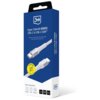 Niebiesko-białe opakowanie z logo "3mk" zawiera zdjęcie białego kabla USB-C do USB-C oraz tekst: "Hyper Cable N-SERIES USB-C to USB-C 60W". Na dole opakowania znajdują się ikony urządzeń oraz oznaczenia: "1m", "60W", "PD 3.0".