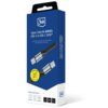 Niebieskie opakowanie z białymi i czarnymi napisami zawiera informacje o produkcie: "3mk Hyper Cable N-SERIES USB-C to USB-C 100W". Na opakowaniu widoczne są również ikony przedstawiające kompatybilność z urządzeniami, długość kabla 1 m, moc 100W oraz technologię PD 3.0.
