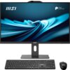 Na zdjęciu znajduje się komputer stacjonarny z monitorem, klawiaturą i myszką. Na ekranie widoczne jest logo "MSI" oraz napis "Pro Series" na tle abstrakcyjnej, niebieskiej grafiki.