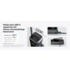Każdy port USB-C zapewnia 100 W max. ultraszybkiego ładowania. Dodawanie do 30%: Powerbank 100 W firmy Anker 20 min, Powerbank 65 W innej firmy 26 min, Powerbank 30 W innej firmy 53 min; Uwaga: Dane na podstawie wewnętrznych testów laboratoryjnych.