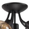 Lampa sufitowa LAMKUR Viggo LM-6.122 39473 Czarna Zasilanie Sieciowe