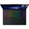 Laptop z podświetlaną klawiaturą w kolorach tęczy, z widocznym napisem "Legion" na ekranie oraz logo producenta. Na obudowie znajduje się napis "audio by HARMAN".