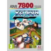 Okładka gry wideo na konsolę Atari 7800 z tytułem "Xevious" przedstawia futurystyczne statki kosmiczne w locie nad krajobrazem z eksplozją w tle. W lewym dolnym rogu znajduje się oznaczenie wiekowe "3", a w prawym dolnym rogu logo Atari z napisem "PLATFORM".