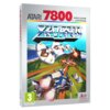 Okładka gry "Xevious" na konsolę Atari 7800 przedstawia dynamiczną scenę z futurystycznymi statkami kosmicznymi nad krajobrazem z lasami i polami. Na górze widnieje napis "ATARI 7800 VIDEO GAME CARTRIDGE", a w dolnym rogu znajduje się oznaczenie wiekowe "3" oraz logo platformy.