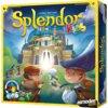 Oto pudełko gry planszowej "Splendor Kids" z kolorową ilustracją przedstawiającą zamek z niebiesko-złotymi kopułami oraz postacie w strojach historycznych. W dolnym rogu widnieje logo "asmodee kids" oraz oznaczenia wiekowe i liczby graczy: "6+, 2-4, 25 mi