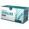 Opakowanie suplementu diety OLEOFARM Spirulina zawiera 90 kapsułek i ma zielono-białą grafikę z motywem roślinnym. Na opakowaniu widnieje napis "Suplement diety Spirulina Hawajska" oraz logo OLEOFARM.