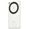 Białe urządzenie z logo ZTE, posiadające okrągły element z oznaczeniem NFC oraz ikonami sygnału i baterii. W lewym górnym rogu widoczna jest czerwona ikona z napisem "5G".