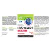 Opakowanie suplementu "WEGAFARM IBS Care Max" zawiera 60 kapsułek o masie netto 43 g, z zaleceniem spożycia 1 kapsułki 2 razy dziennie przez dorosłych. Na opakowaniu znajdują się informacje o składnikach, producencie, dystrybutorze oraz ostrzeżenia dotyczące stosowania i przechowywania produktu.