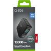 Opakowanie produktu przedstawia czarny powerbank z logo "sbs" oraz napisem "PD 35W". Na dole widnieje tekst: "10000 mAh Smart PowerBank Advanced Real-Time Display", a także "POWER CONTROL 2.0".