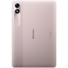 Różowy tablet z dwoma obiektywami aparatu i napisem "13.0 MP CAMERA" na obudowie. Na środku widoczny jest napis "Blackview", a poniżej znajdują się oznaczenia certyfikacyjne.