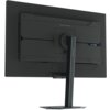 Czarny monitor z widocznym logo "GIGABYTE" na tylnej obudowie oraz napisem "DOMINATING THE GAME" powyżej. Monitor jest zamontowany na prostokątnej podstawie z pionowym wspornikiem.