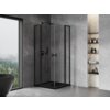 Mexen Mist L Duo kabina prysznicowa uchylna 105 x 105 cm, transparent, czarna - 8A4L-105-105-70-00 Cichy domyk Tak