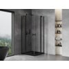Mexen Mist Duo kabina prysznicowa uchylna 70 x 70 cm, transparent, czarna - 8A4-070-070-70-00 Cichy domyk Tak