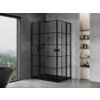 Mexen Mist L Duo kabina prysznicowa uchylna 105 x 100 cm, czarna kratka, czarna - 8A4L-105L-100P-70-77 Cichy domyk Tak