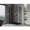 Mexen Mist Duo kabina prysznicowa uchylna 120 x 70 cm, czarna ramka, czarna - 8A4-120L-070P-70-70 Cichy domyk Tak