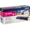 Pudełko z tonerem oznaczone jako "TN-230M Magenta" z logo "brother at your side" zawiera informacje o kompatybilności z modelami drukarek DCP-9010CN, HL-3040CN, 3070CW, MFC-9120CN, 9320CW oraz wydajności 1400 stron. Na opakowaniu widoczne są także kolorow