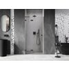 Mexen Lunar L drzwi prysznicowe uchylne lewe 90 cm, transparent, czarne - 834L-090-000-70-00-L Gwarancja 24 miesiące