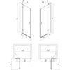Mexen Mist-H drzwi prysznicowe uchylne prawe 115 cm, transparent, czarne - 8A5-115-000-70-00-P Gwarancja 24 miesiące