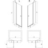 Mexen Mist drzwi prysznicowe uchylne 80 cm, transparent, czarne - 8A4-080-000-70-00 Gwarancja Door To Door