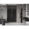 Mexen Velar L Duo drzwi prysznicowe rozsuwane 160 cm, grafit, złote - 871-160-003-42-50 Gwarancja 24 miesiące