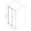 Mexen Apia drzwi prysznicowe rozsuwane 115 cm, transparent, czarne - 845-115-000-70-00 Gwarancja Door To Door